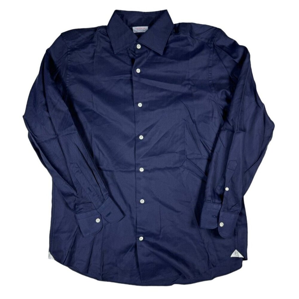 Cordone 1956 Shirt Blue Spread Collar Hand Made Italy Cotton Men's 15.5 M